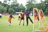 Kepala Pusat Jasmani dan Peraturan Militer Dasar TNI (Kapusjaspermildas TNI) Brigjen TNI Mahfud, SE, M.Si membuka pertandingan Futsal