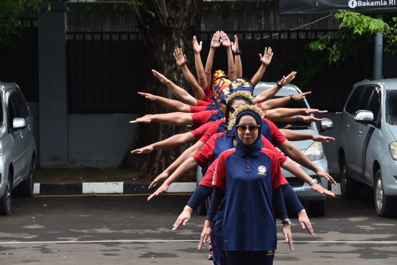 Peringatan Hari Ulang Tahun (HUT) ke-19, Bakamla RI turut menggelar Lomba Senam Garda Laut Indonesia
