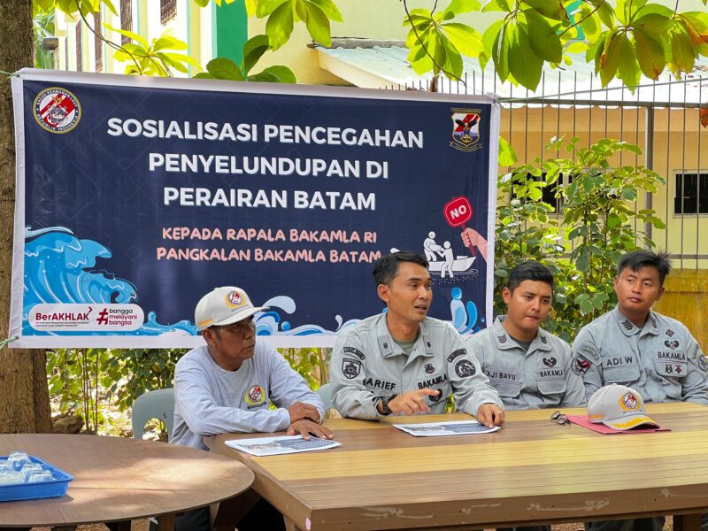 Pangkalan Bakamla Batam melaksanakan kegiatan sosialisasi bertema “Peran Masyarakat dalam Pencegahan dan Pemberantasan Penyelundupan”