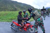 Kodim 1714/PJ menggelar Sweeping dan Patroli bersama, di Distrik Mulia, Kabupaten Puncak Jaya, Papua Tengah