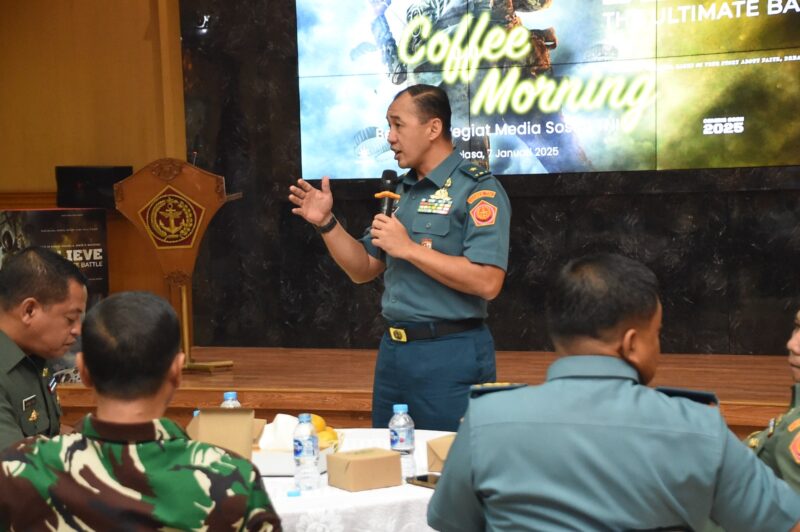 Pusat Penerangan Tentara Nasional Indonesia (Puspen TNI) menggelar acara Coffee Morning guna menjalin silaturahmi