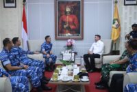 Panglima Komando Operasi Udara II Marsma TNI Deni Hasoloan S. melakukan kunjungan kehormatan / Courtessy Call kepada Bupati Gowa