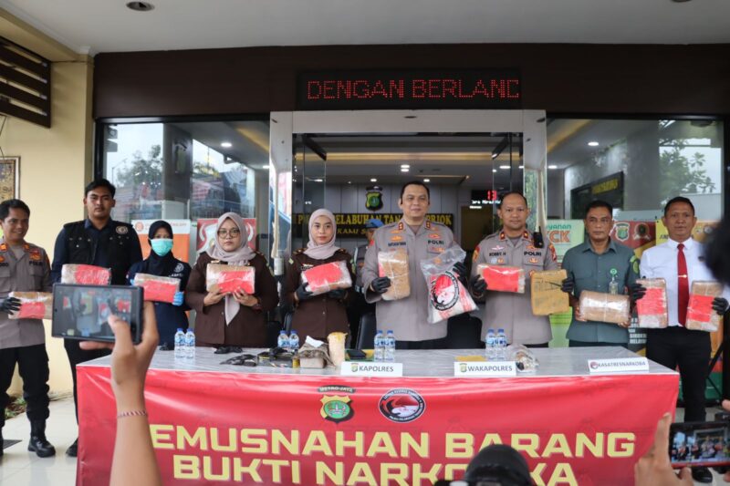 Polres Pelabuhan Tanjung Priok memusnahkan barang bukti Narkoba senilai Rp 1,8 Milyar