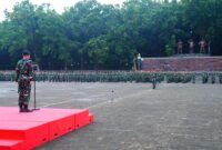 Markas Besar Tentara Nasional Indonesia (Mabes TNI) menggelar Upacara Bendera 17-an bulan Januari Tahun 2025