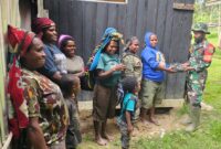 Pos Ramil Tingginambut melasanakan kegiatan Anjangsana kepada masyarakat di sekitar wilayah Pos Ramil 1714-06/Tingginambut