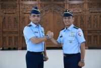 Panglima Komando Operasi Udara II Marsda TNI Deni Hasoloan S. pimpin kegiatan penerimaan jabatan Kepala Penerangan Koops Udara II