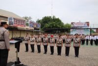 Kapolres Pelabuhan Tanjung Priok AKBP Dr. Martuasah H. Tobing, S.I.K., M.H., memimpin serah terima jabatan (Sertijab)