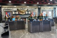 Panglima TNI Jenderal TNI Agus Subiyanto menghadiri Rapat Pimpinan (Rapim) Kementerian Pertahanan (Kemhan)-TNI