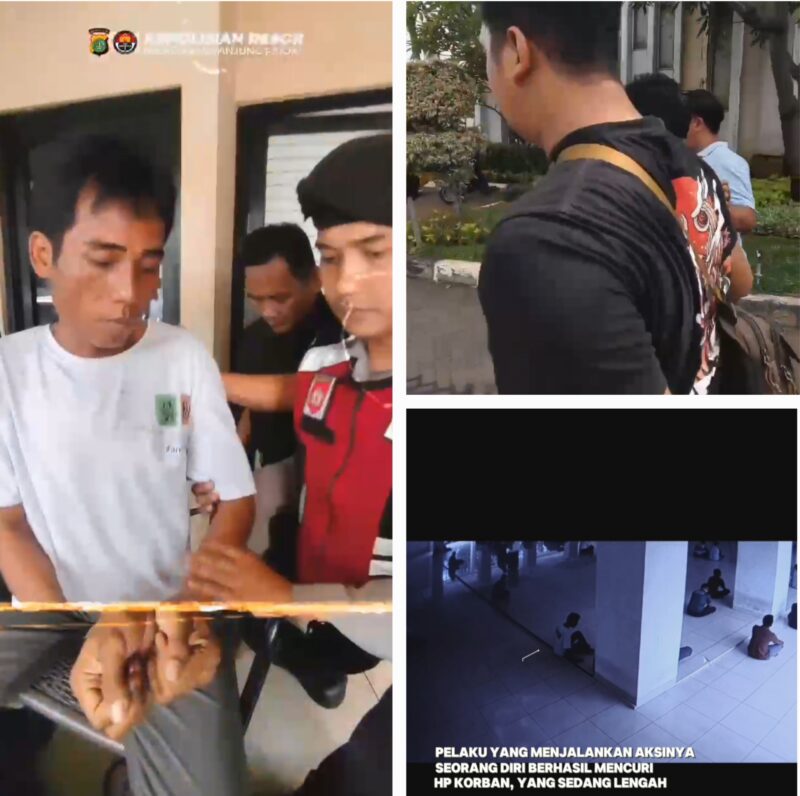 Seorang maling ponsel atau handphone yang menyasar jemaah salat Jumat ditangkap aparat Polres Pelabuhan Tanjung Priok