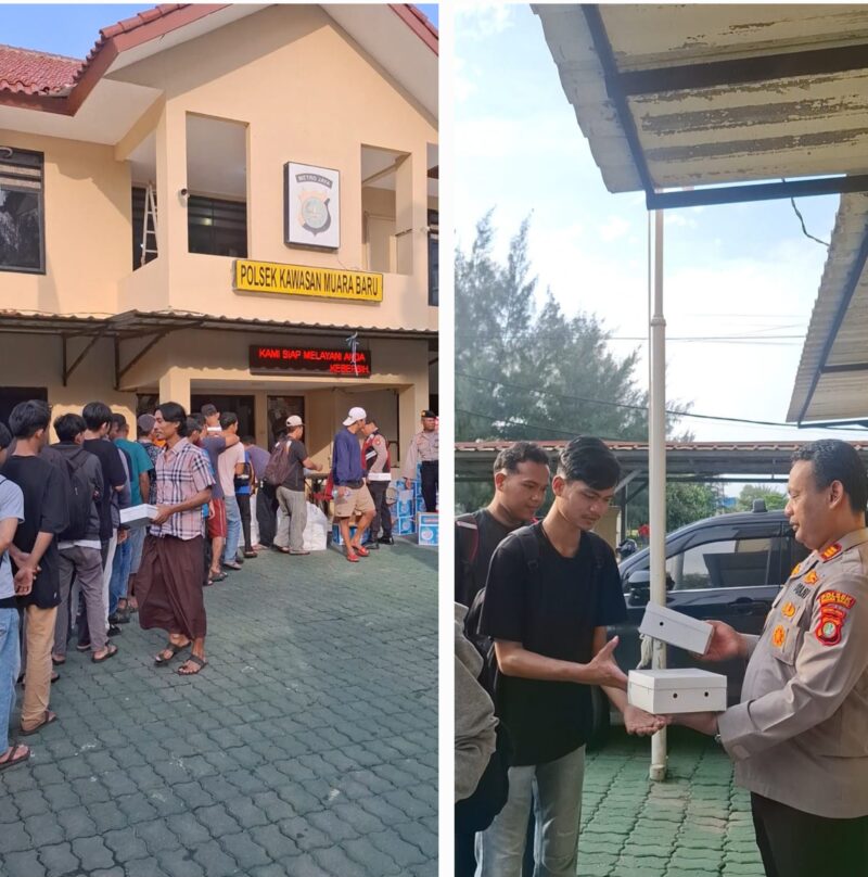 Polsek Kawasan Muara Baru Polres Pelabuhan Tanjung Priok kembali lagi melaksanakan kegiatan Berbagi Kebahagiaan