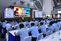 Komandan Lanud Sultan Hasanuddin, Marsma TNI Arifaini Nur Dwiyanto, M.Han., menghadiri Rapat Koordinasi Teknis (Rakornis)