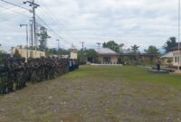 Kodim 1715/Yahukimo, Polres Yahukimo, dan Satgas Yonif 6 Marinir menggelar patroli gabungan untuk memastikan keamanan dan ketertiban