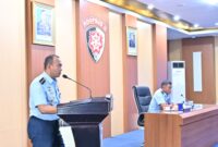 Inspektur Komando Operasi Udara II (Ir Koopsud II) Marsma TNI Hermawan Widhiqanto, S.E., M.M. memimpin Staf Koopsud II dalam mengikuti Rapat Kerja Teknis