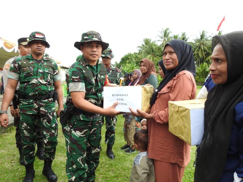 Upacara Pembukaan TNI Manunggal Membangun Desa (TMMD) ke-123 tahun 2025 bertempat di Desa Wailau, Kecamatan Sanana, Kabupaten Kepulauan Sula