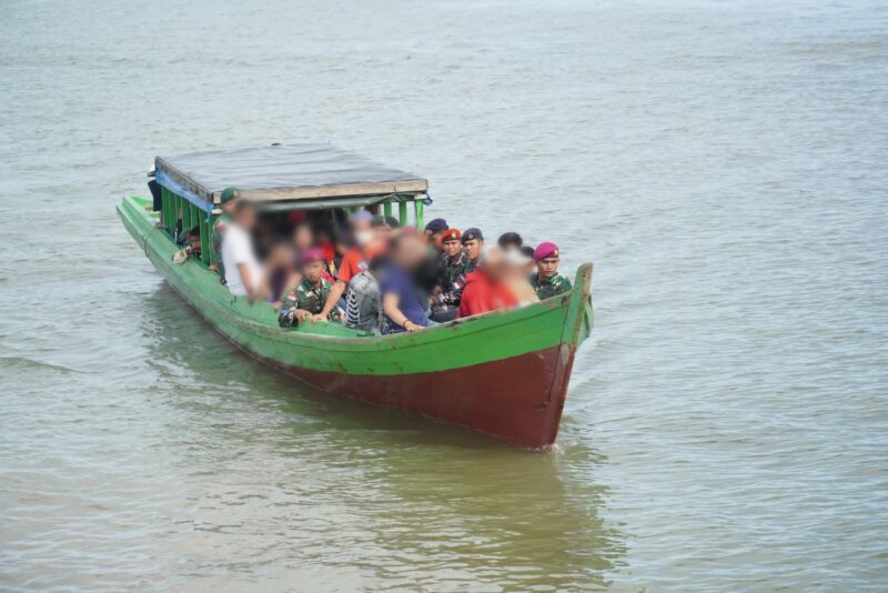 Sub Satgas Pemberantasan Penyelundupan TNI kembali berhasil menggagalkan upaya penyelundupan manusia