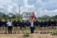 Panen jagung di lahan Bakamla RI yang terletak di Banjar Yeh Malet, Desa Antiga Kelod, Kecamatan Manggis, Karangasem, Bali