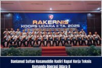 Komandan Lanud Sultan Hasanuddin, Marsma TNI Arifaini Nur Dwiyanto, M.Han., menghadiri Rapat Kerja Teknis (Rakernis)