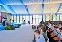 Komandan Lanud Sultan Hasanuddin Marsma TNI Arifaini Nur Dwiyanto, M.Han., menghadiri pengarahan Presiden Republik Indonesia