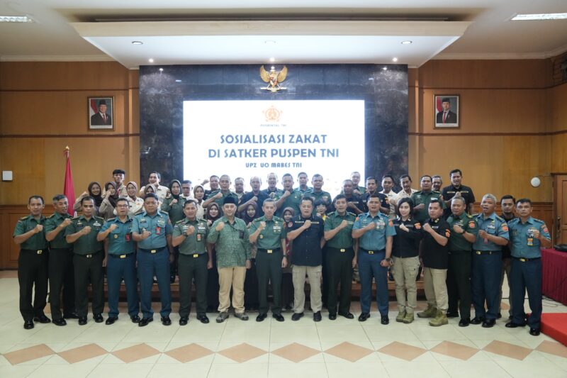 Kepala Pusat Pembinaan Mental (Kapusbintal) TNI Brigjen TNI Tornado, S.Sos., M.M., memberikan sosialisasi mengenai mekanisme pengelolaan zakat