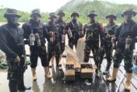 Satuan Tugas (Satgas) Pengamanan Perbatasan (Pamtas) RI-MLY Yonzipur 8/SMG berhasil menggagalkan upaya penyelundupan