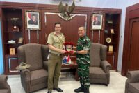 Asisten Logistik (Aslog) Panglima TNI Mayjen TNI Candra Wijaya menerima kunjungan Atase Pertahanan (Athan) Australia Brigadir Jenderal Micah Batt