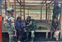 Satgas Yonif 715/Mtl semakin gencar melaksanakan pelayanan kesehatan gratis dengan cara Door to Door