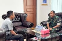 Dandim 1710/Mimika Letkol Inf M. Slamet Wijaya, S.Sos., M. Han., M.A. melakukan kunjungan ke kantor Imigrasi Kelas II TPI Mimika