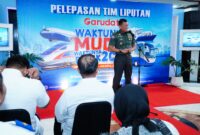 Kapuspen TNI Brigjen TNI Kristomei Sianturi menghadiri acara Pelepasan Tim Liput Mudik Garuda TV bertema 
