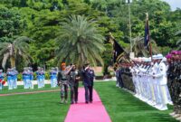 Panglima TNI Jenderal TNI Agus Subiyanto menerima Courtesy Call (CC) Jenderal Yoshida Yoshihide Kepala Staf Gabungan Pasukan Bela Diri Jepang