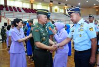 Kepala Staf Umum (Kasum) TNI Letjen TNI Richard Tampubolon mewakili Panglima TNI Jenderal TNI Agus Subiyanto, memimpin acara Laporan Korps Kenaikan Pangkat