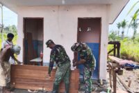Pembangunan fasilitas Mandi, Cuci, dan Kakus (MCK), yang menjadi salah satu dari beberapa sasaran fisik program TNI Manunggal Membangun Desa