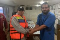 Bakamla RI melalui unsur KN. Tanjung Datu 301 yang tengah melaksanakan patroli dalam rangka Operasi Yudhistira/25