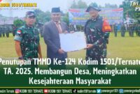 Upacara Penutupan TNI Manunggal Membangun Desa (TMMD) ke-124 TA. 2025 telah dilaksanakan di Kec. Sahu, Kabupaten Halmahera Barat