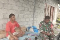 Babinsa Koramil 1710-03/Kuala Kencana, Koptu Frengki melaksanakan Komsos dengan warga binaan