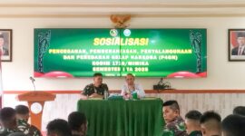 Kodim 1710/Mimika menggelar kegiatan sosialisasi kepada seluruh prajurit TNI dan PNS Kodim 1710/Mimika