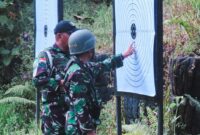 Kodim 1710/Mimika melaksanakan kegiatan Latihan Menembak Senjata Ringan (Latbakjatri) Triwulan II Tahun 2025