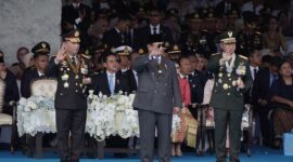 Upacara Puncak Peringatan Hari Bhayangkara ke-79 yang mengusung tema 
