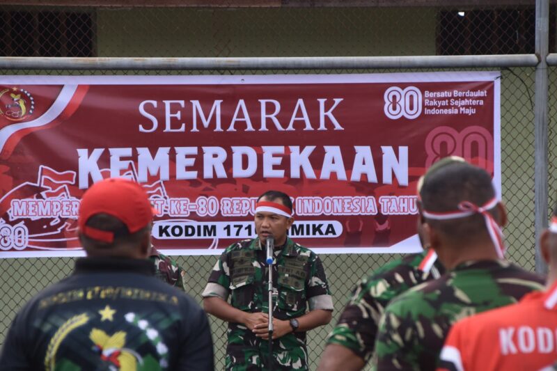 Kodim 1710/Mimika akan menggelar rangkaian kegiatan perlombaan dan bakti sosial