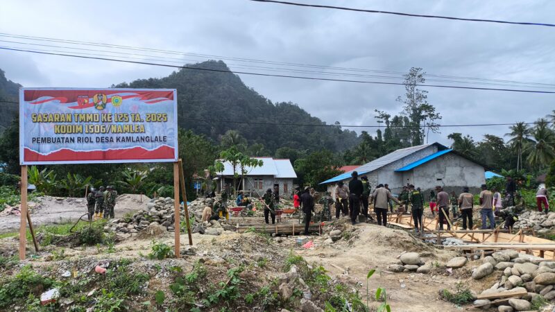 Pelaksanaan TMMD ke-125 Kodim 1506/Namlea di Kab. Buru Selatan telah menimbulkan semangat gotong royong di antara semua pihak
