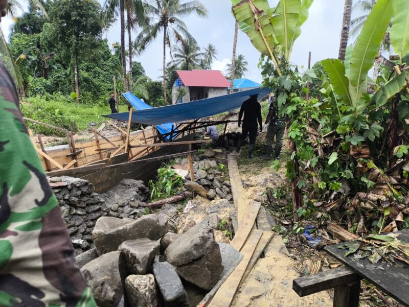 Satgas TMMD ke-125 Kodim 1506/Namlea terus menunjukkan progres signifikan dalam pembangunan reol/drainase sepanjang 315,10 meter