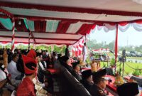 Anggota Kodim 1710/Mimika mengikuti upacara peringatan HUT ke-80 Republik Indonesia