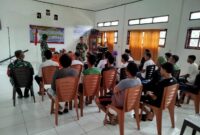 Satuan Tugas TNI Manunggal Membangun Desa (Satgas TMMD) Kodim 1506/Namlea melaksanakan kegiatan sosialisasi masyarakat tanggap bencana