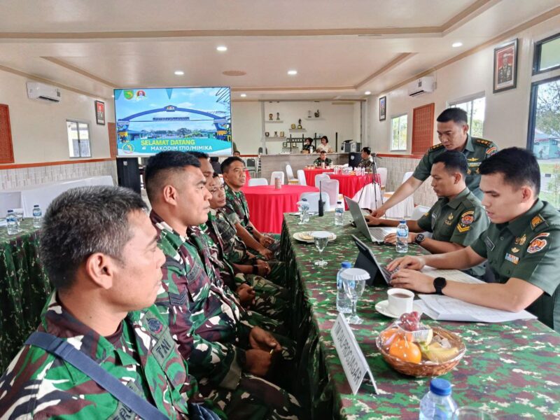 Tim Dalproggar TNI AD, yang dipimpin Brigjen TNI Parlindungan Hutagalung, S.A.P., M.A.P., beserta tim bertempat di Makodim 1710/Mimika