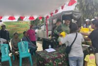 Kodim 1710/Mimika melaksanakan kegiatan gerakan pangan murah sebagai bentuk kepedulian kepada masyarakat