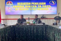 Kodim 1710/Mimika menerima kunjungan kerja Tim Penilaian Lomba Pembinaan Teritorial (Binter) Tahun Anggaran 2025