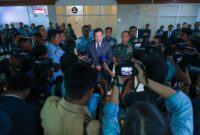 Panglima TNI Jenderal TNI Agus Subiyanto bersama Menteri Pertahanan (Menhan) RI Sjafrie Sjamsoeddin