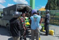 Kodim 1710/Mimika menggelar Gerakan Pangan Murah di Koramil 1710-02/Timika, Jl. Yos Sudarso, Distrik Mimika Baru