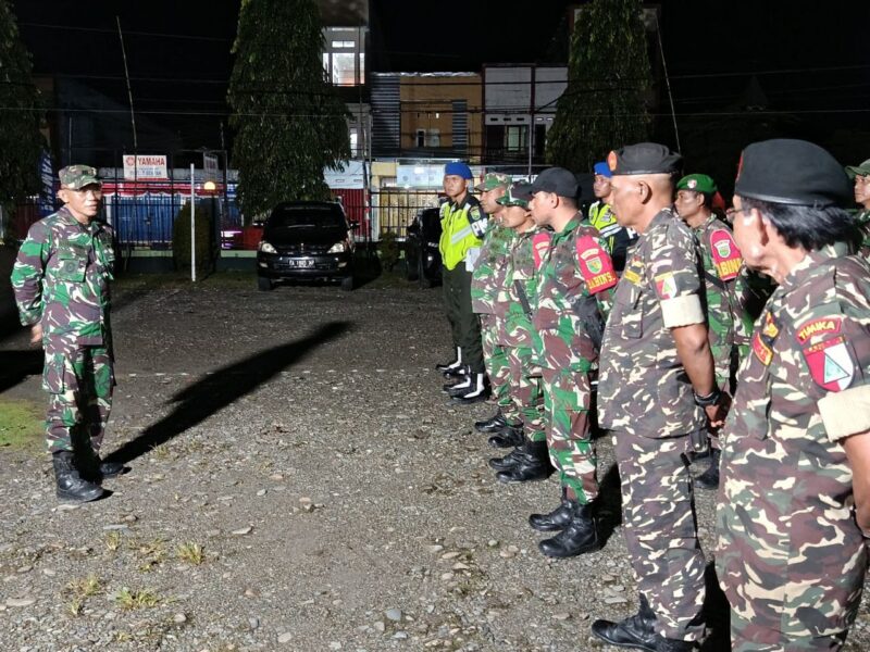 Kodim 1710/Mimika bersama anggota Banser dan Pemuda Kerukunan kembali menggelar Patroli Humanis di seputaran Kota Timika