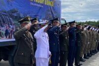 Kodim 1710/Mimika bersama satuan TNI se-Garnisun Mimika menggelar Upacara Tabur Bunga dalam rangka memperingati HUT ke-80 TNI