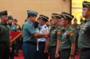 Inspektur Jenderal (Irjen) TNI Laksdya TNI Hersan mewakili Panglima TNI Jenderal TNI Agus Subiyanto memimpin upacara Serah Terima Jabatan
